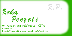 reka peczeli business card